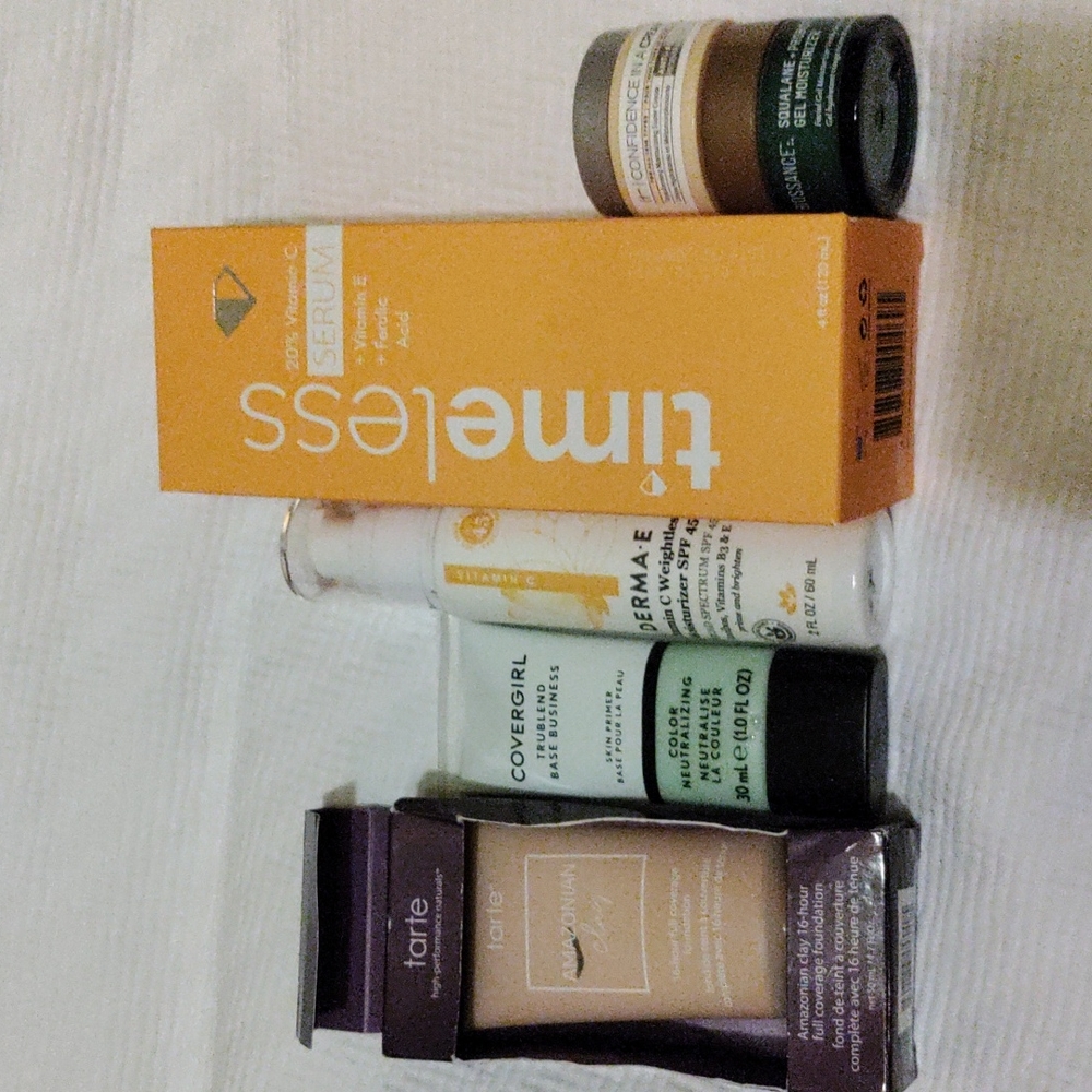 Tarte Amazonian Clay Foundation 20N Light Neutral CoverGirl Primer Timeless LOT